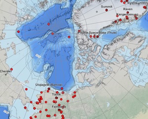 Arctic research mapping application